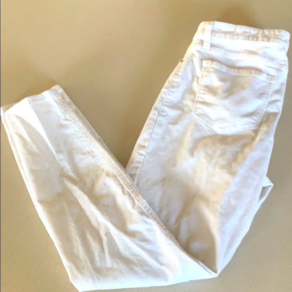 Old navy off white high rise corduroy skinny jean